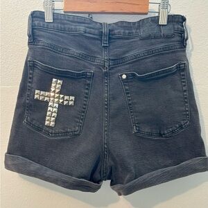 Studded Cross Denim Shorts
2014 tumblr